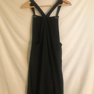 Black Wide Leg Over All